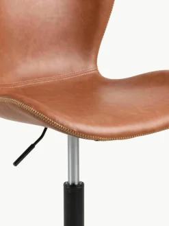 Kunstleren bureaustoel Batilda, in hoogte verstelbaar