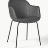 Kunstleren fauteuil Fiji met smalle zitvlak