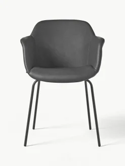 Kunstleren fauteuil Fiji met smalle zitvlak