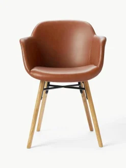 Kunstleren fauteuil Fiji met smalle zitvlak
