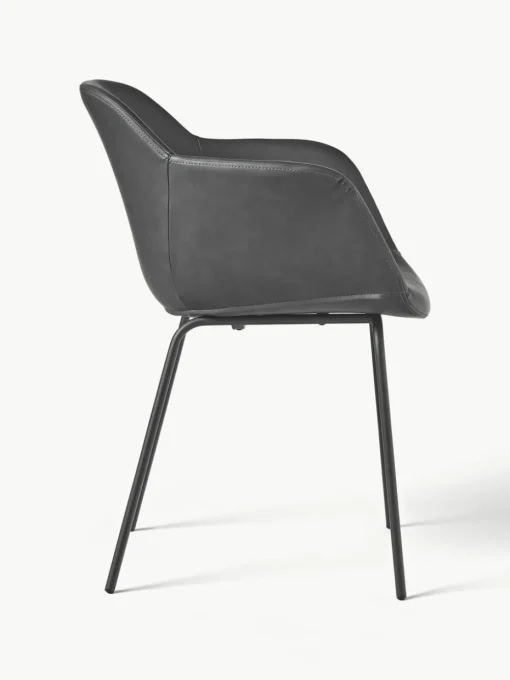 Kunstleren fauteuil Fiji met smalle zitvlak