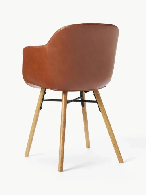 Kunstleren fauteuil Fiji met smalle zitvlak