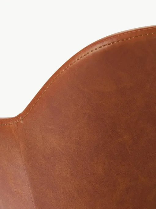 Kunstleren fauteuil Fiji met smalle zitvlak