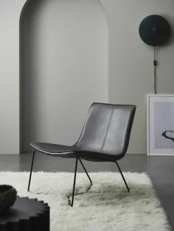 Kunstleren lounge fauteuil Barrel