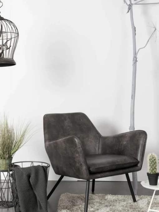 Kunstleren loungefauteuil Bon