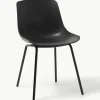 Kunststoffen stoelen Dave met metalen poten, 2 stuks