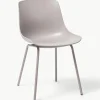 Kunststoffen stoelen Dave met metalen poten, 2 stuks