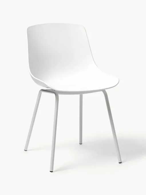 Kunststoffen stoelen Dave met metalen poten, 2 stuks