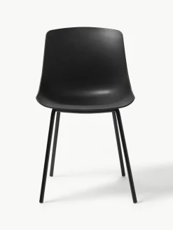 Kunststoffen stoelen Dave met metalen poten, 2 stuks