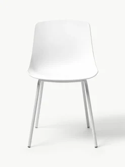 Kunststoffen stoelen Dave met metalen poten, 2 stuks