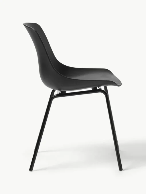 Kunststoffen stoelen Dave met metalen poten, 2 stuks