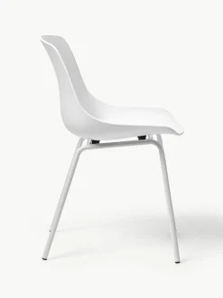 Kunststoffen stoelen Dave met metalen poten, 2 stuks
