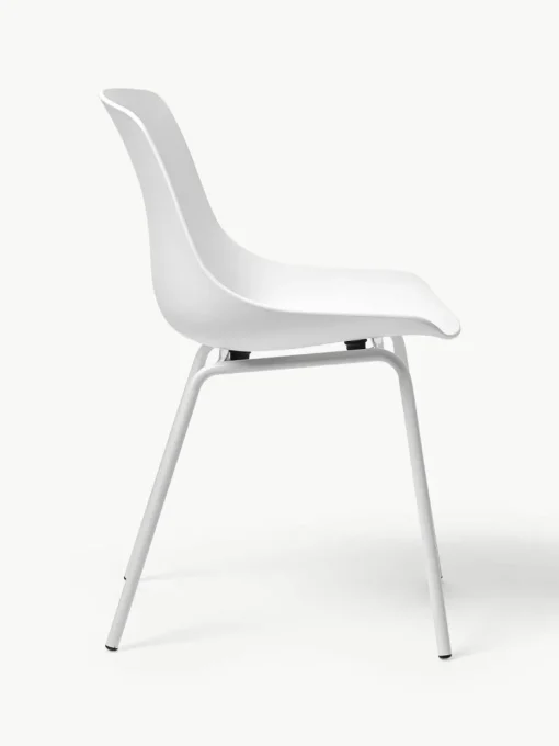 Kunststoffen stoelen Dave met metalen poten, 2 stuks