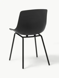 Kunststoffen stoelen Dave met metalen poten, 2 stuks