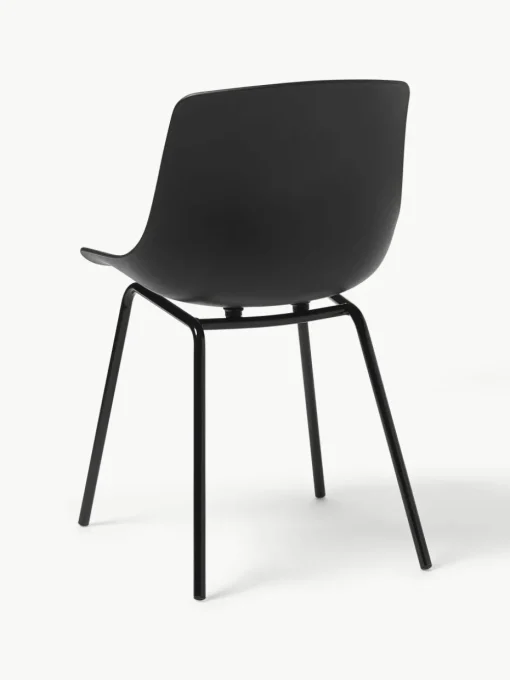 Kunststoffen stoelen Dave met metalen poten, 2 stuks