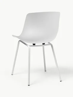 Kunststoffen stoelen Dave met metalen poten, 2 stuks