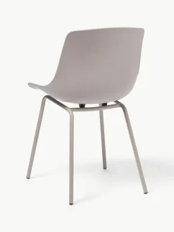 Kunststoffen stoelen Dave met metalen poten, 2 stuks