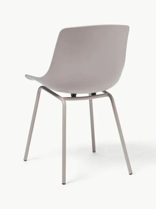 Kunststoffen stoelen Dave met metalen poten, 2 stuks