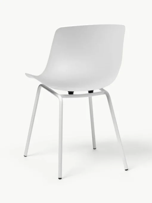 Kunststoffen stoelen Dave met metalen poten, 2 stuks