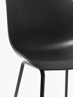Kunststoffen stoelen Dave met metalen poten, 2 stuks