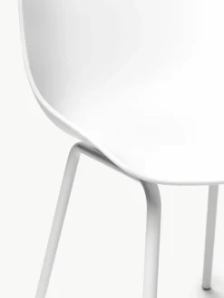 Kunststoffen stoelen Dave met metalen poten, 2 stuks