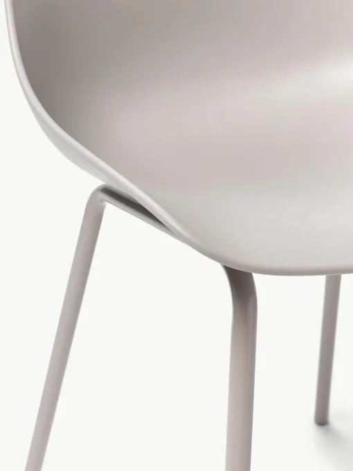 Kunststoffen stoelen Dave met metalen poten, 2 stuks