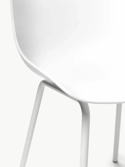 Kunststoffen stoelen Dave met metalen poten, 2 stuks