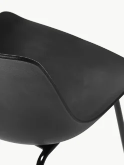 Kunststoffen stoelen Dave met metalen poten, 2 stuks