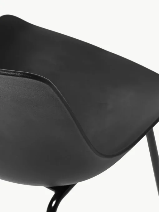 Kunststoffen stoelen Dave met metalen poten, 2 stuks