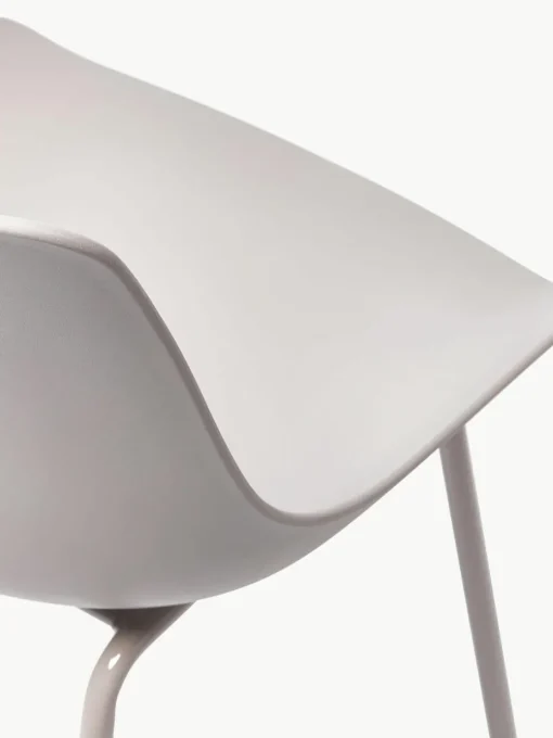 Kunststoffen stoelen Dave met metalen poten, 2 stuks