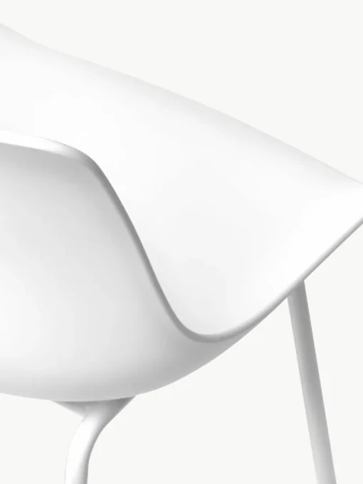 Kunststoffen stoelen Dave met metalen poten, 2 stuks