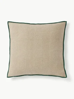 Kussenhoes Agatha met visgraatpatroon