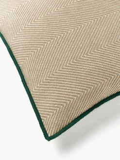 Kussenhoes Agatha met visgraatpatroon