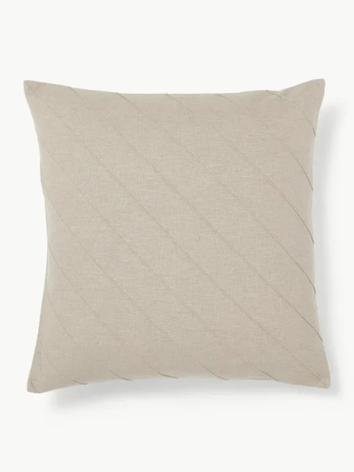 Kussenhoes Malia in beige met structuurpatroon