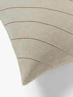 Kussenhoes Malia in beige met structuurpatroon