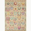 Laagpolig vloerkleed Kashan Vintage met ornamenten