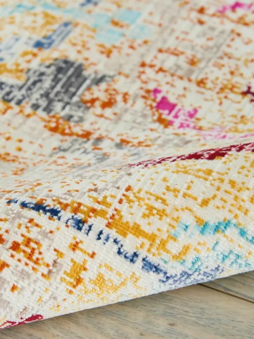 Laagpolig vloerkleed Kashan Vintage met ornamenten