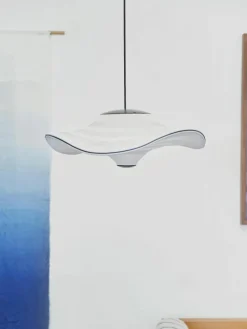 LED hanglamp Flying uit natuurlijke vezels