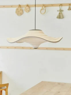 LED hanglamp Flying uit natuurlijke vezels