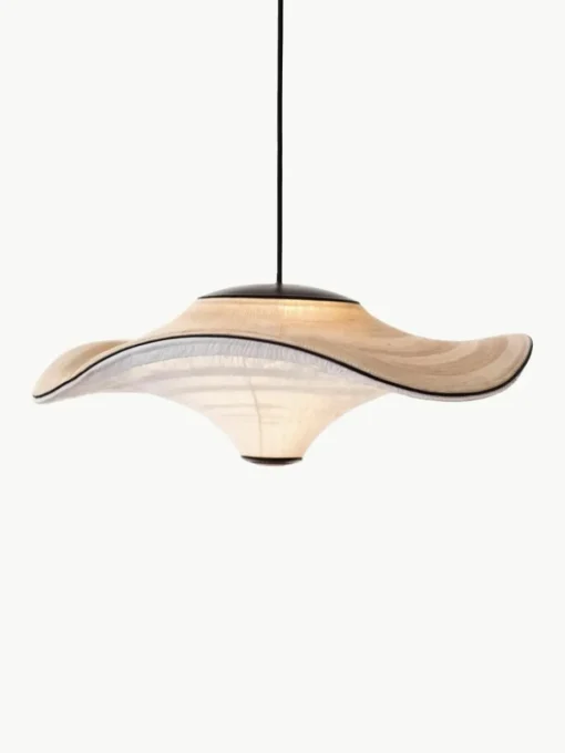LED hanglamp Flying uit natuurlijke vezels