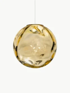 LED hanglamp Murané van getint glas, handgemaakt
