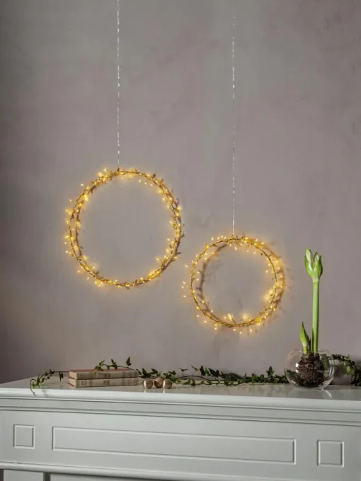 LED kerstkrans Winny met timerfunctie, Ø 28 cm