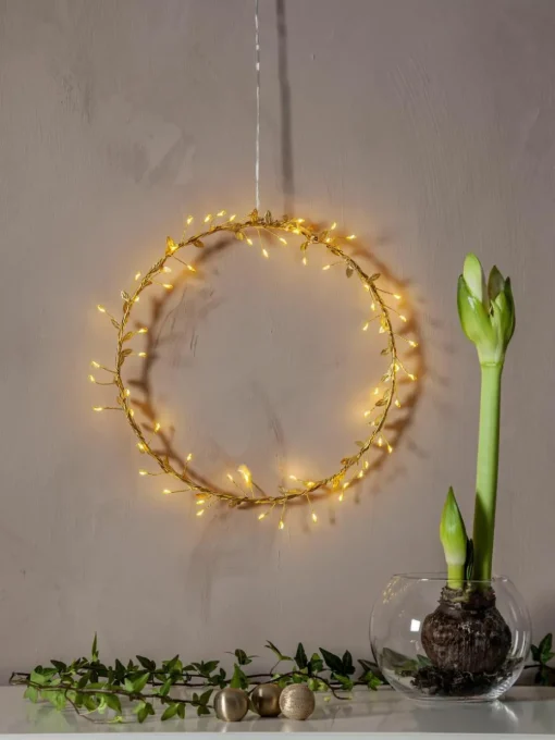 LED kerstkrans Winny met timerfunctie, Ø 28 cm