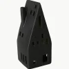 LED lichthuisje Hygga van porselein, H 19 cm