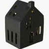 LED lichthuisje Hygga van porselein, H 14 cm