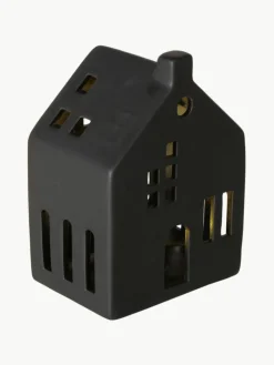 LED lichthuisje Hygga van porselein, H 14 cm