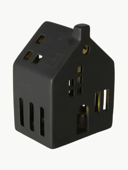 LED lichthuisje Hygga van porselein, H 14 cm