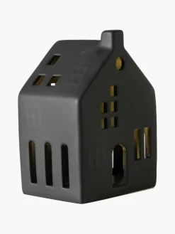 LED lichthuisje Hygga van porselein, H 14 cm