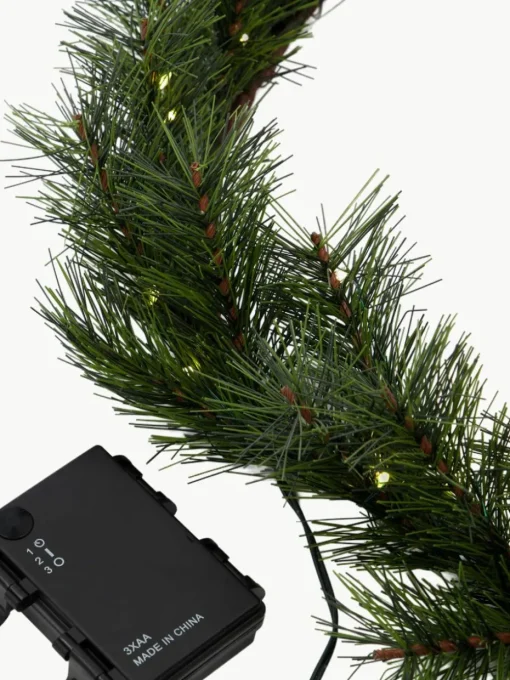 LED-adventskrans Peuce met timerfunctie, werkt op batterijen