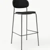 Lederen barkruk Co met metalen frame